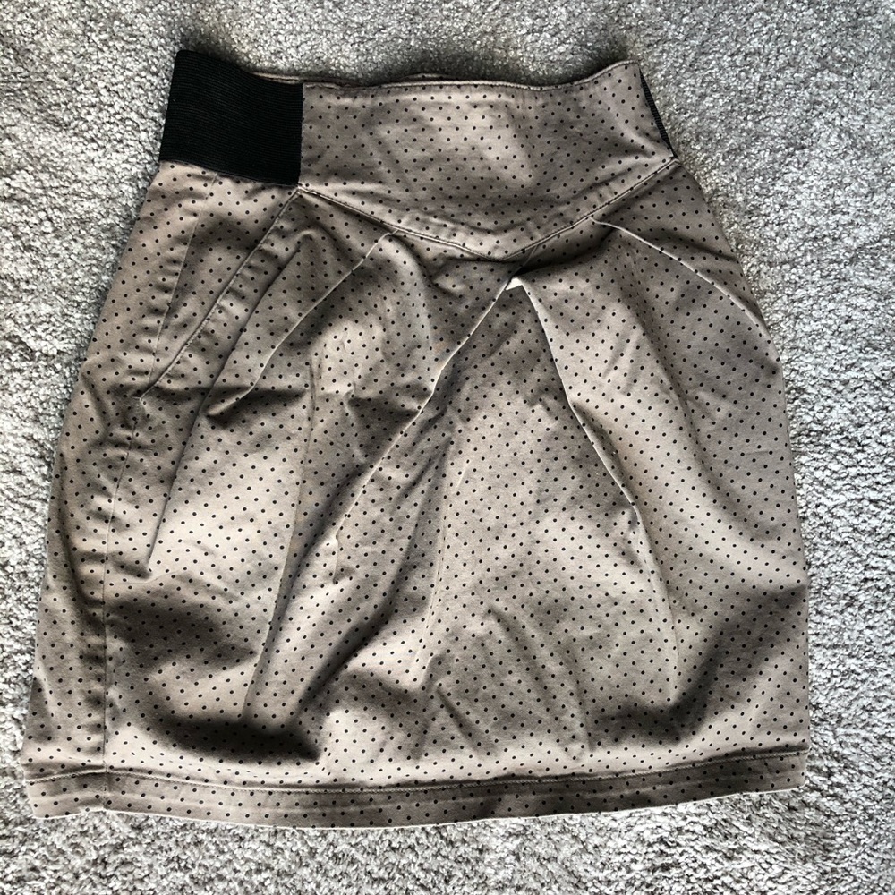 H&M Brown Polka Dot Mini Skirt (Size 4)